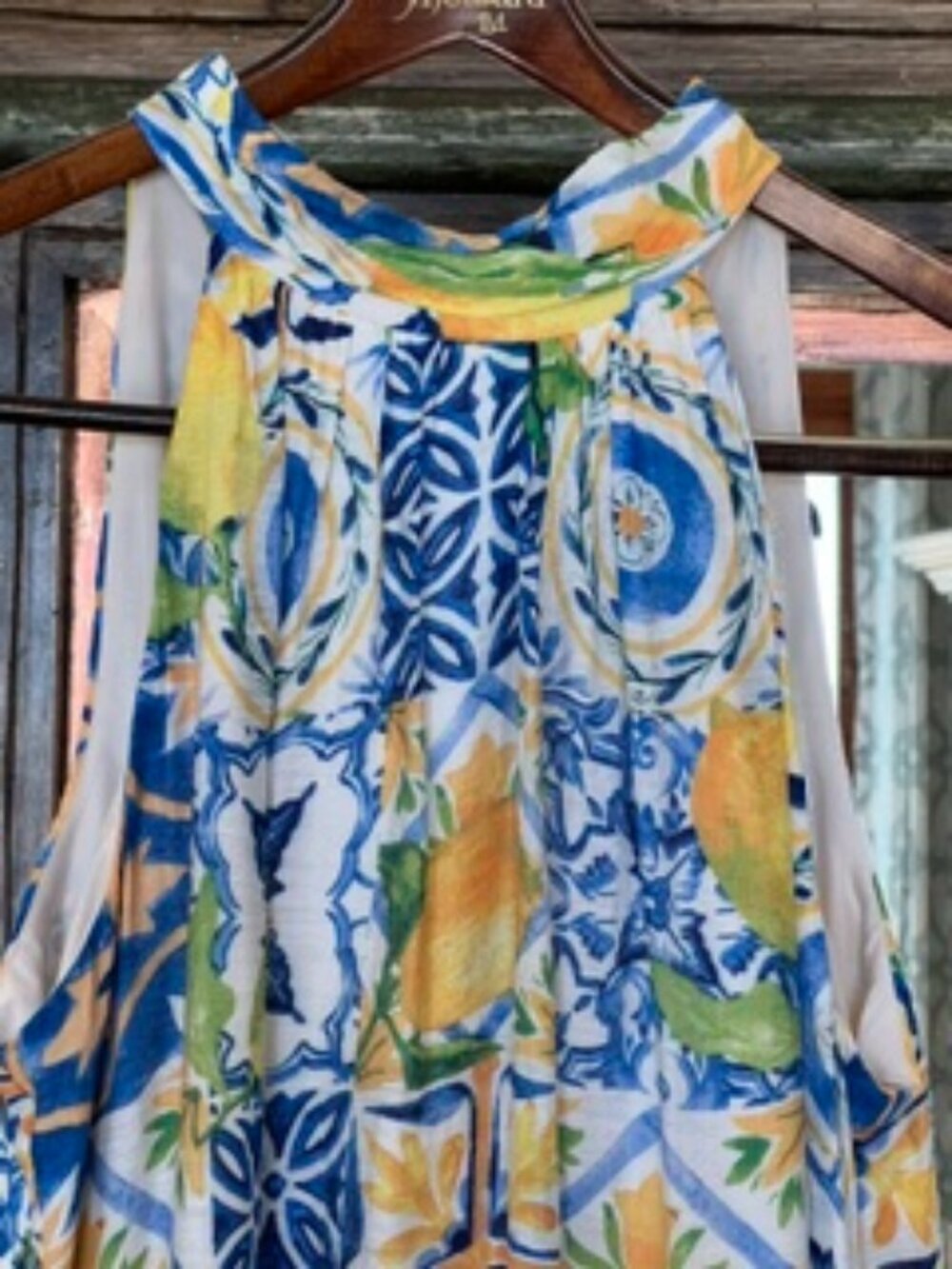 1 State L Fun Lemon Print Summer Dress